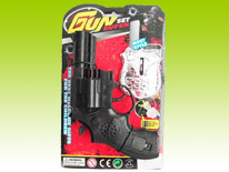 Item 689517 B/O Pistol Gun Toy with Sound Effect and Police Badge Classic Gun Toy for Kids