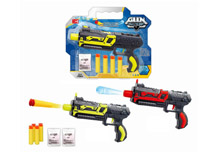 Item 646313 Mech Style Toy Blaster Gun Toy with Soft Dart and Water Bullet Assortments Classic Shooting Gun Toy for Kids
