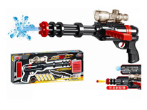 Item 646326 Mini Gatlin Gun Toy with Water Bullet Shooting Function Safe Gun Toy for Kids