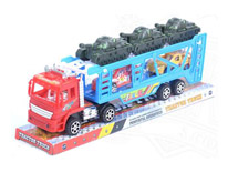 Item 699632 Friction Trailer Truck with Tanks Loaded Toy Set Classic Toy Car Set for Kids