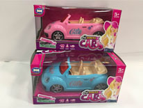 Item 714754 Barbie Style Droptop Friction Car Assortment2 with Light and Sound Classic Toy Car for Kids