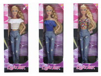 Item 689670 11.5cm Solid Barbie Doll in Jeans Interesting Barbie Toy Set for Kids