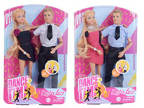 Item 709614 11.5cm Barbie Girl and Dancing Partner Toy Set Interesting Barbie Doll Toy for Kids