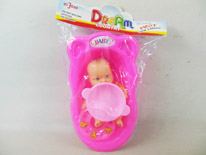Item 658452 8cm Baby Doll in Bathtub Fun Baby Bath Play Best Doll Toy for Kids