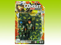 Item 658636 Army Soldier Figure Playset Dual Soldier Ver Classic Gun Toy for Kids