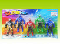 Item 663321 Super Hero Figures 5 Pieces Color Assortment2 Plastic Delicate Toy Model for Kids