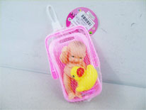 Item 645360 5cm Baby Doll with Hand Held Stroller Fun Child Rearing Play for Kids