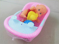 Item 645359 8cm Baby Doll in Toy Duck Bathtub Fun Baby Bath Play for Kids