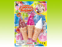 Item 664316 Ice Cream Bubble Blower 3 Color Assortments Creative Summer Toy Safety Guaranteed Bubble Toy for Children
