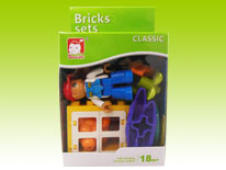 Item 661503 Classic Build Up Toy Brick Playset Assortment 4 Traditional Toy Bricks Educational Toy for Kids