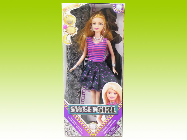 Item 706593 Fashion Show Barbie Doll Playset Dress Changing Barbie Doll for Girls