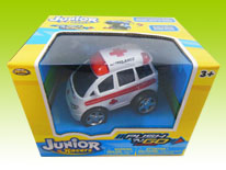 Item 666769 Friction White Ambulance Window Box Friction Toy Vehicle for Kids