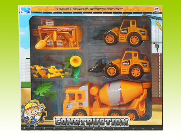 Item 611077 Friction Engineering Vehicle Playset Window Boxed Friction Toy Vehicle Engineering Toy for Kids
