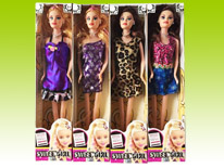 Item 638646 11'' Urban Fancy Dressed Barbie Doll Playset Dress Changing Barbie Doll for Girls