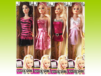 Item 638651 11'' Urban Fancy Dressed Barbie Doll Playset Assortment3 Dress Changing Barbie Doll for Girls