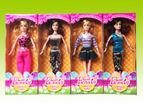 Item 650116 11'' Urban Fancy Dressed Barbie Doll Playset Assortment4 Dress Changing Barbie Doll for Girls