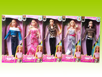 Item 650117 11'' Urban Fancy Dressed Barbie Doll Playset Assortment5 Dress Changing Barbie Doll for Girls