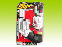 Item 689516 B/O 8 Bit Sound Revolver Toy Set Classic B/O Sound Making Toy Gun for Kids