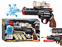 Item 681404 Super Shooting Optical Sight Pistol Gun Toy with Shootable Soft Dart and Water Bullet