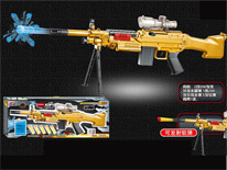 Item 695668 Gold Sniper Rifle Toy Gun with Shootable Soft Dart and Water Bullet