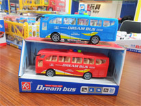 Item 696000 Dream Bus Friction Car Toy with Light and Sound Classic Toy Car Set for Kids