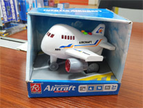 Item 696001 Cartoon Style Friction Airplane with Light and Sound Classic Friction Toy Plane for Kids