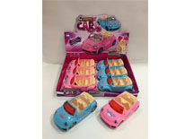 Item 714752 Barbie Style Droptop Friction Car with Light and Sound Classic Toy Car for Kids