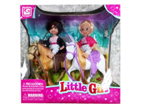 Item 708465 4.5cm Girls Riding Horses Doll Toy Set Hot Selling Doll Toy for Kids