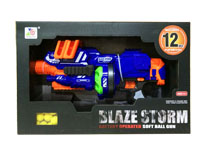 Item 673916 Blaze Storm Battery Operated Soft Bullet Gun Toy Blue Ver Classic Safe Shooting Gun Toy for Kids