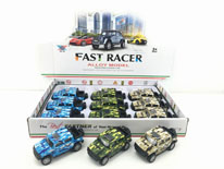 Item 717204 Pull Back Die Cast Military Pick Up Truck with Camouflage Pattern Classic Metal Toy Vehicle for Kids