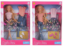 Item 709611 11.5cm Solid Barbie Girl with Changeable Clothes Interesting Barbie Clothe Changing Toy Set for Kids