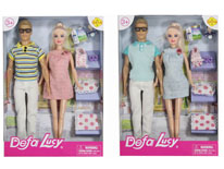 Item 709616 11.5cm Fashion Dressed Barbie Couple Toy Set Interesting Barbie Figure Toy for Kids