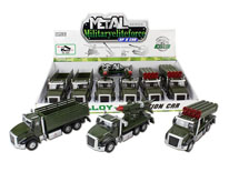 Item 715064 Pull Back Metal Military Truck Toy Classic Metal Toy Vehicle for Kids